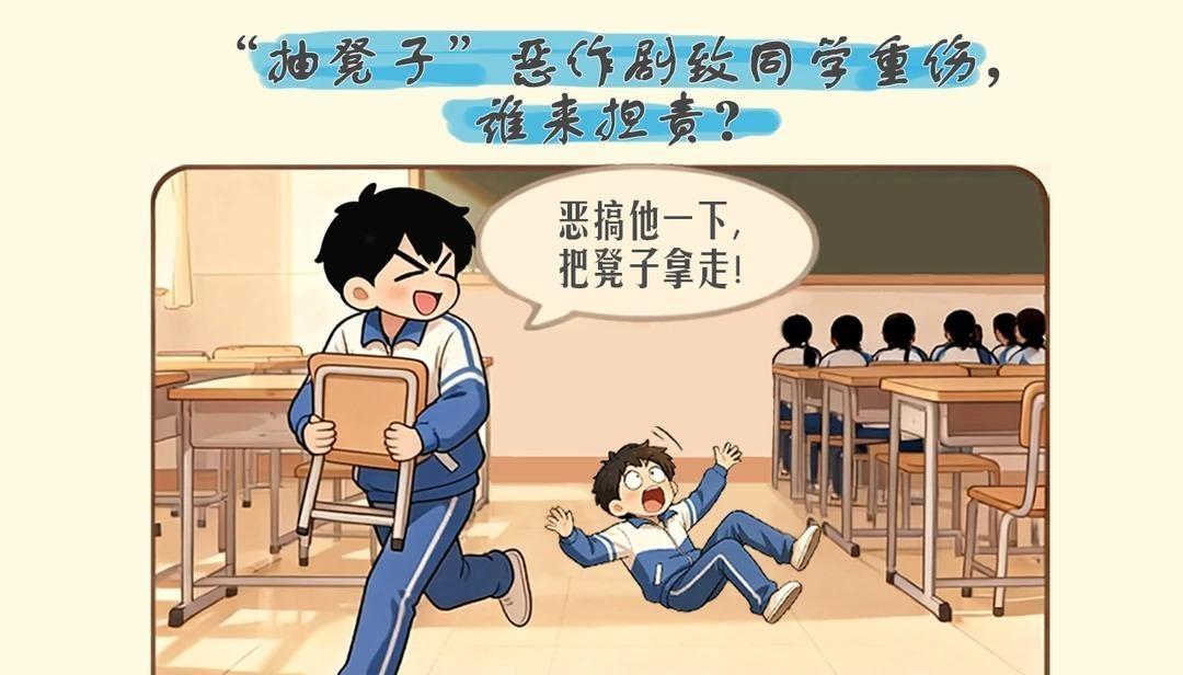 “抽凳子”惡作劇致同學(xué)重傷，后果很?chē)?yán)重！